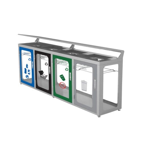 Recycling Bin: Metal Commercial Recycling Receptacle ( CRC818 )