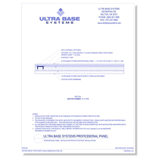 Professional Panel: Installation Profile for Roof Installations