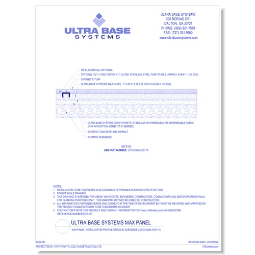 MAX Panel: Installation Profile on Solid Subgrade ( 2019-03MA-052719 )