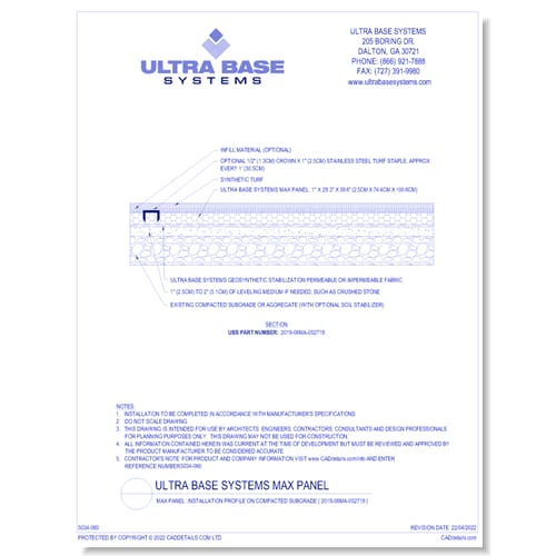 MAX Panel: Installation Profile on Compacted Subgrade ( 2019-08MA-052719 )