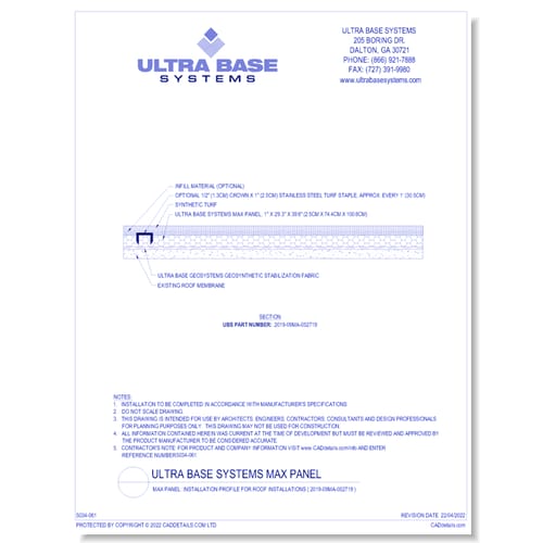 MAX Panel: Installation Profile for Roof Installations ( 2019-09MA-052719 )