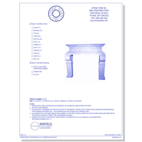 Lugano Mantel