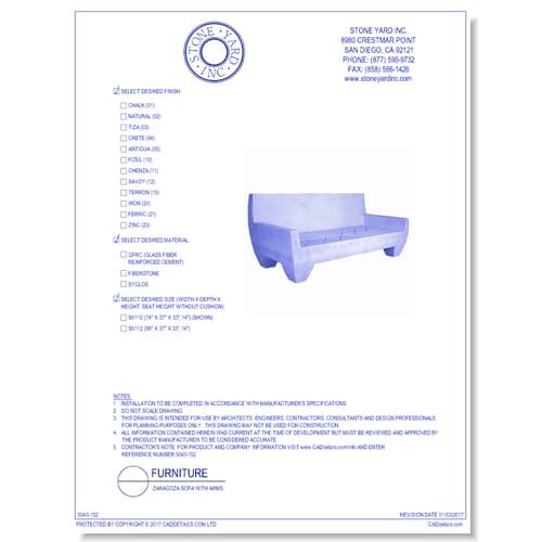 Zaragoza Sofa With Arms