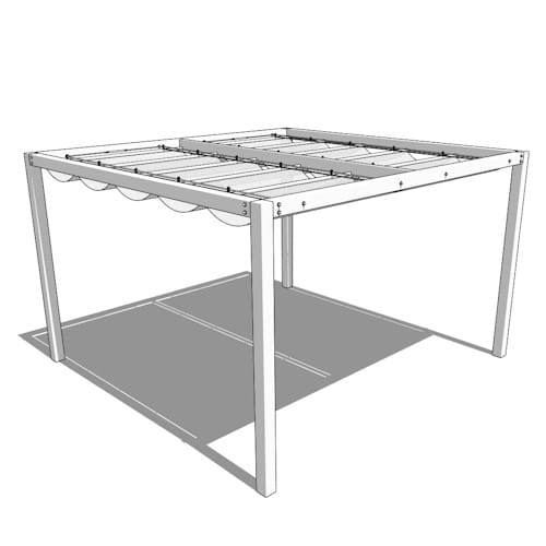Modular Aluminum Pergola Base 10x10