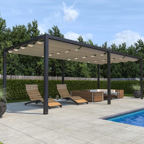 Modular Aluminum Pergola Base & Add-On 20x10