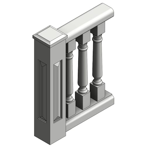 5.75" x 37" Fiberglass, Urethane, & Synthetic Stone Balustrades, Railing System