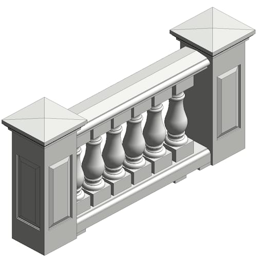 10" x 37" Fiberglass, Urethane, & Synthetic Stone Balustrades, Railing System
