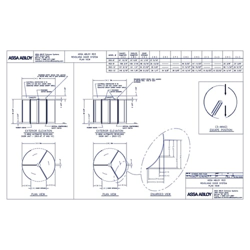 1018266 - RD200 Wing Revolving Door Section View Rev 1.0