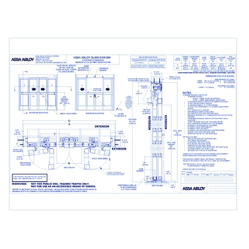 1023669 - SL500 EXR-SW Hurricane Resistant Express Swing Door - Rev. 1.0