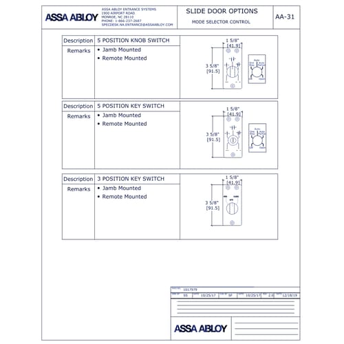 1017979 - SL500 Resilience R128 Position Switches - Rev 2.0