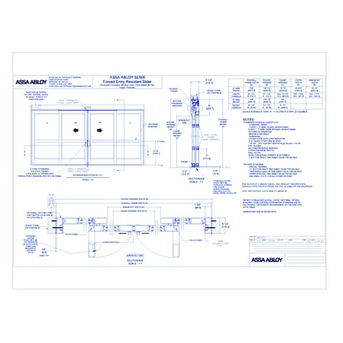 1021205 - ASSA ABLOY SL500 Forced Entry Resistant Slider FSL BP MS Rev 3.0