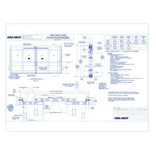 1021201 - ASSA ABLOY SL500 Forced Entry Resistant Slider FBO BP MS Rev 3.0