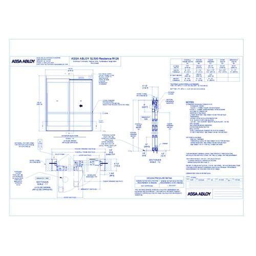 ASSA ABLOY SL500 Resilience R128 FBO SS NS Non-Impact Rev 4.0 - 1019927