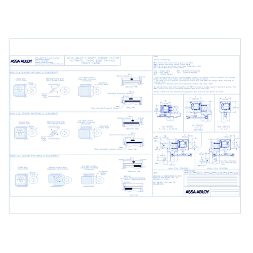 1010266 - ASSA ABLOY SW200i-I-Adapt Sensor System Automatic Swing Door Package Single Swing Rev 2.0
