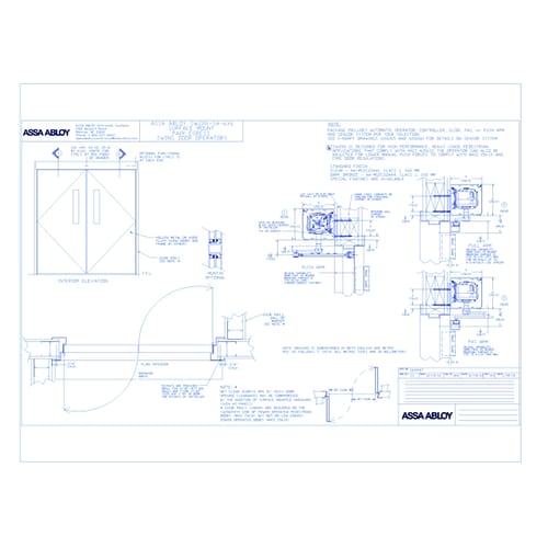 1009987 - ASSA ABLOY SW200i-SA-6X6 Pair Egress Swing Door Operators Rev 4.0