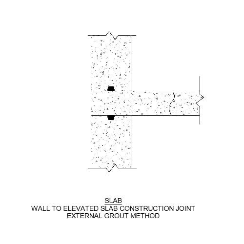 Wall to Elevated Slab – Double Protection – Int Swelling Method