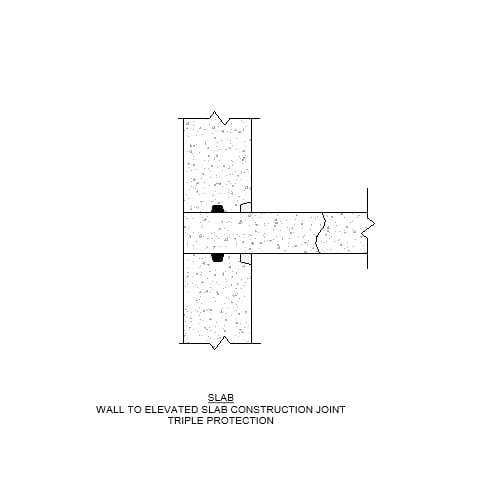 Wall to Elevated Slab – Triple Protection