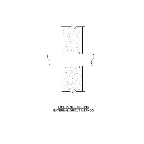 Pipe Penetration - Ext Grout Method