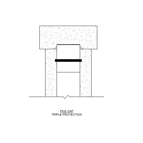 Pile Cap - Triple Protection
