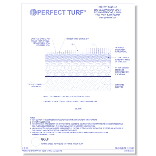 Putting Green - 1st and 2nd Cut Fringe - Nylon 38-36™