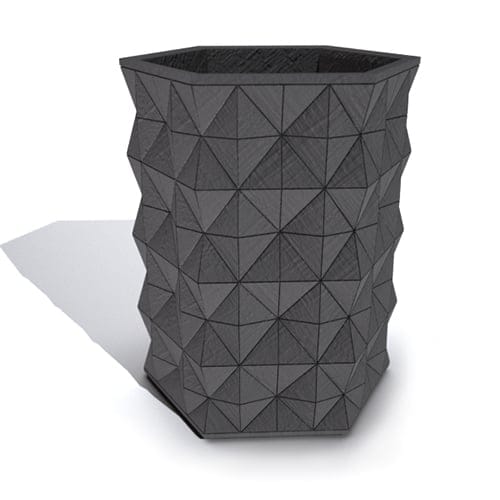 28" Tall Topaz Hex Planter