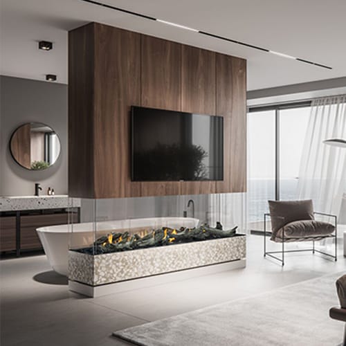 Enlight SafeSurface Glass: Island Fireplace preview 2
