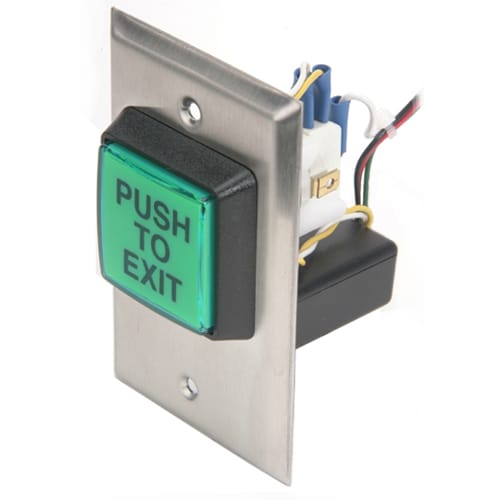 CM-30EE/AT: 2" Square Illuminated Push/Exit Switch, with electronic timer