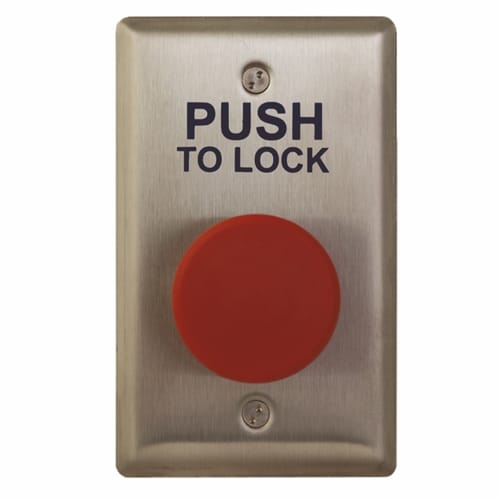 CM-400 Series: 1 5/8" Mushroom Pushbutton with Stainless Steel Faceplate