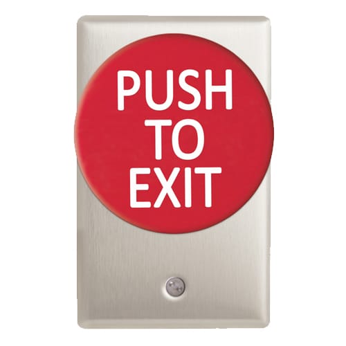 CM-5000 Series: Mushroom Pushbutton with Aluminum Faceplate (Single Gang)