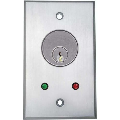 CM-1100: CM-1100 Vandal Resistant Key Switch, 1/4" thick Aluminum Faceplate