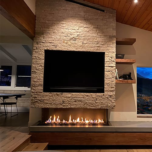 Indoor Flare Double Corner - Modern Bay Linear Fireplaces preview 4