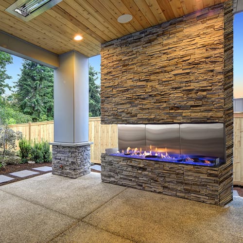 Outdoor Flare Vent Free Double Corner - Modern Outdoor Fireplaces