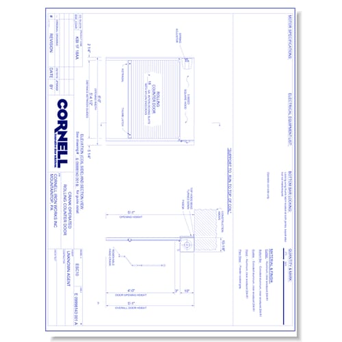Counter Door - Between Jamb - Right Hand - Crank (Part A)