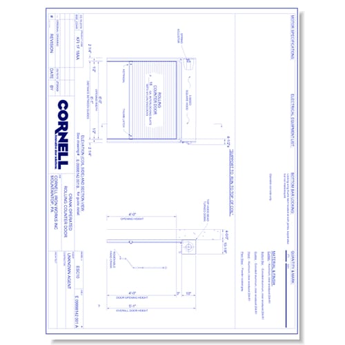 Counter Door - Face of Wall - Right Hand - Crank (Part A)