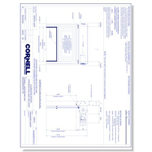 Counter Fire Door - Face of Wall - Right Hand - Motor (Part A)