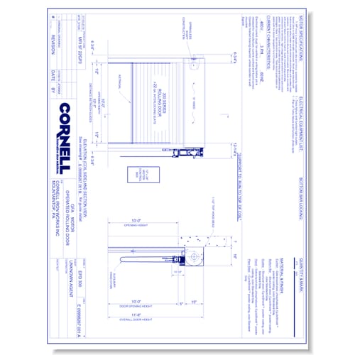 Extreme 300 Door - Aluminum - Face of Wall - Side Vertical - Right Hand (Part A)
