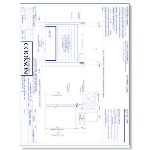 Fire Door - Between Jambs - Right Hand - Motor (Part A)