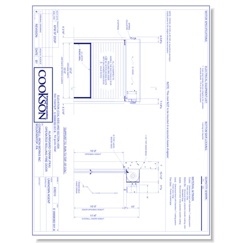 Fire Door - Face of Wall - Right Hand - Crank (Part A)