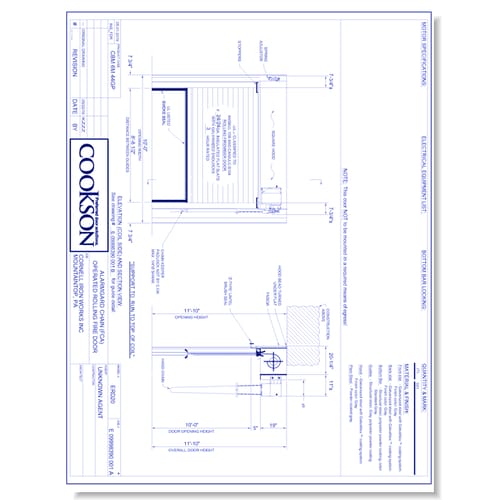 Fire Door Insulated - Between Jambs - Right Hand - Chain (Part A)