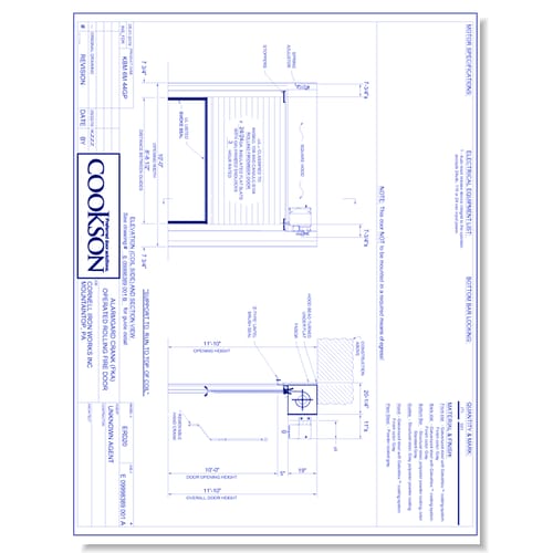 Fire Door Insulated - Between Jambs - Right Hand - Crank (Part A)