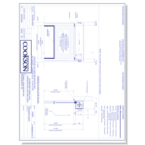 Fire Door Insulated - Face of Wall - Right Hand - Crank (Part A)