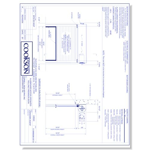 Fire Door Insulated - Face of Wall - Right Hand - Motor (Part A)