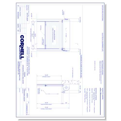 Service Door - Face of Wall - Right Hand - Crank (Part A)