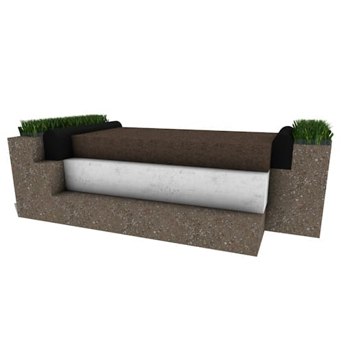 Bonded Rubber Trails With Curb Installation Detail