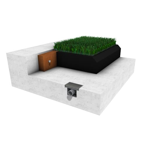 Tot Turf - Synthetic Turf With Border and SBR WITH Nail Board