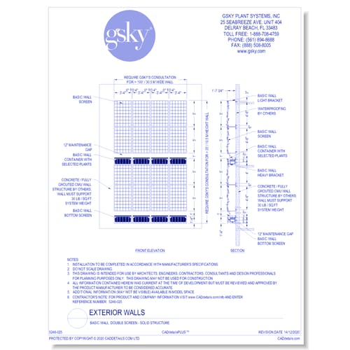 Basic Wall: Double Screen - Solid Structure