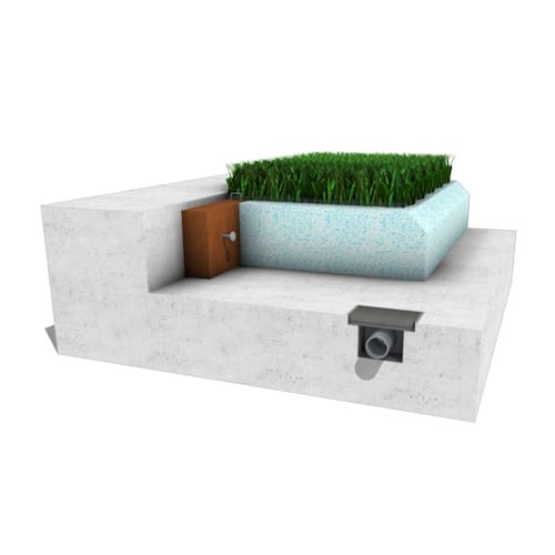 Synthetic Turf with Border, Nail Board and Foam Padding
