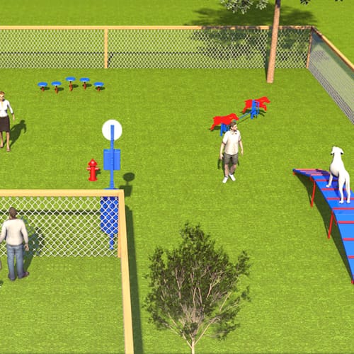 Combination Course, Large Dog Area, 6 Pieces (BARK-CMBKIT) preview 2