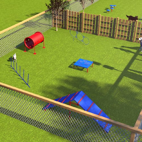 Combination Course, Large Dog Area, 6 Pieces (BARK-CMBKIT) preview 3