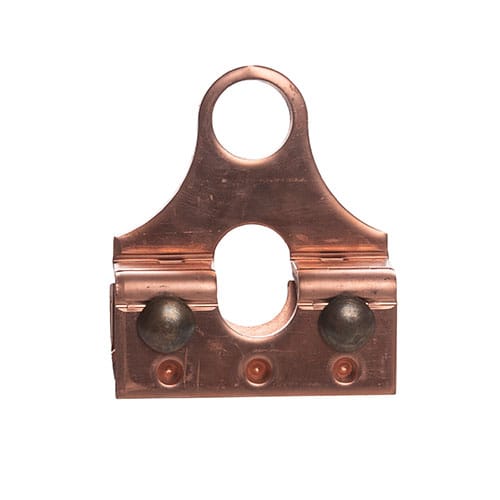 Snowcap II – 2 Pipe Copper Clamp-to-Seam Snow Fence Bracket  preview 1